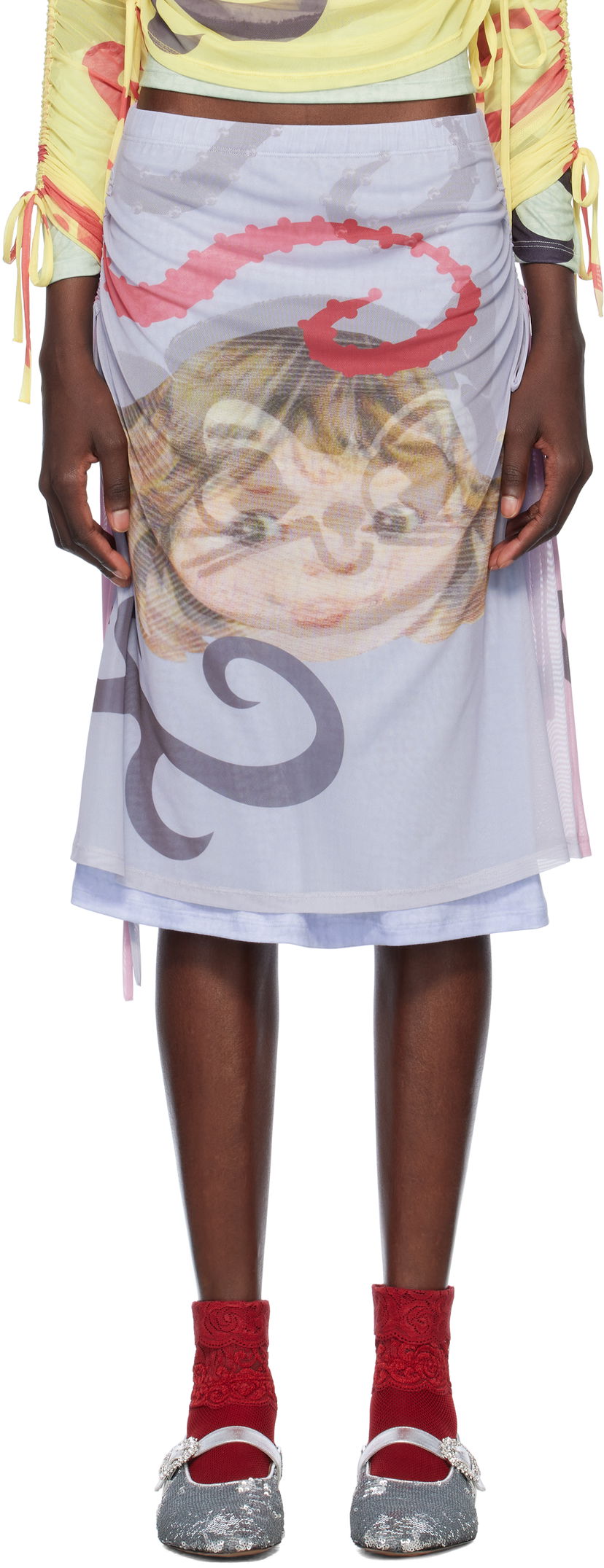 Nederdel Chopova Lowena Chopova Lowena Sam Cat Ballast Midi Skirt Flerfarvet | 3263