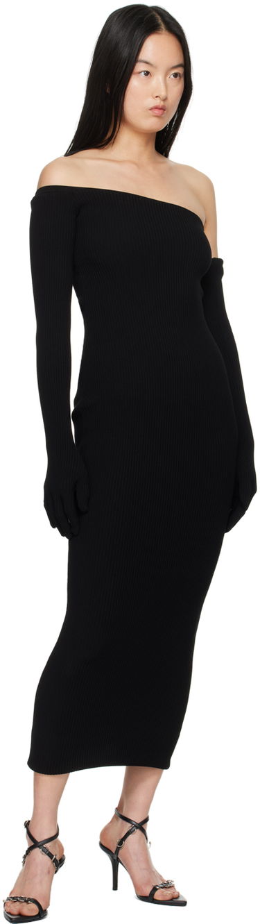 Kjole Jean Paul Gaultier Jean Paul Gaultier Asymmetric Neck Maxi Dress Sort | 24/25-F-RO164-M070-00, 3