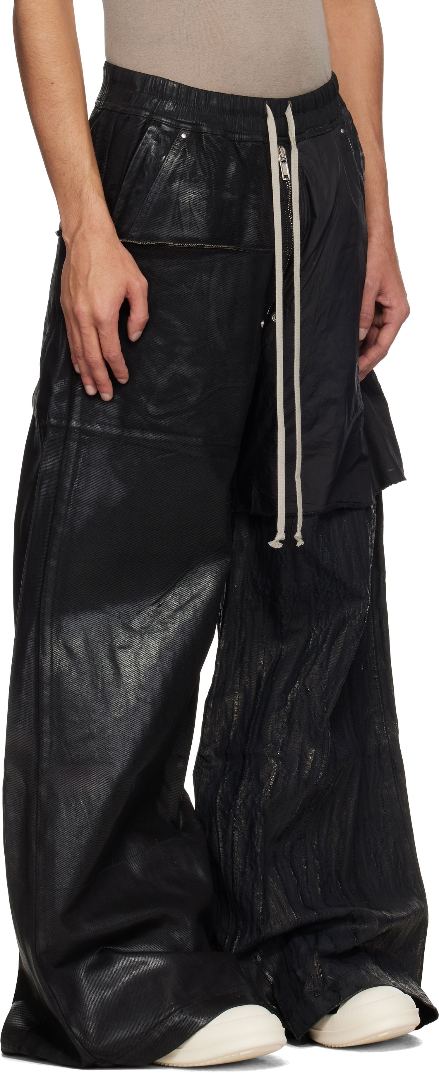 Bukser Rick Owens Rick Owens DRKSHDW Hollywood Geth Belas Wide Leg Jeans Sort | DU01E3378 COMW1, 1