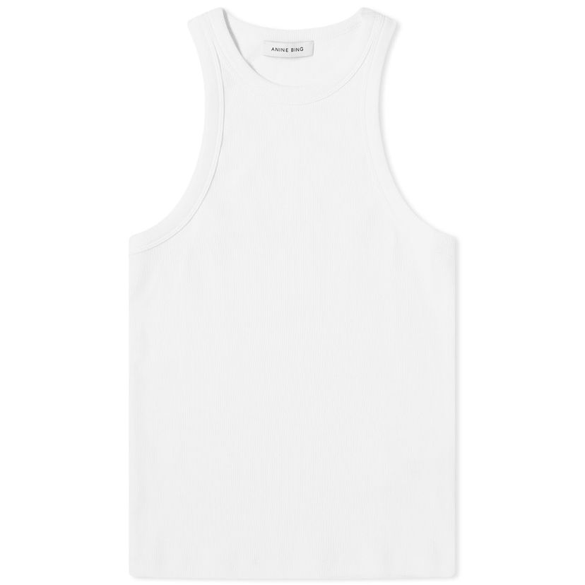 Tanktop Anine Bing Eva Tank Vest, Size Large Hvid | A-08-0151-100