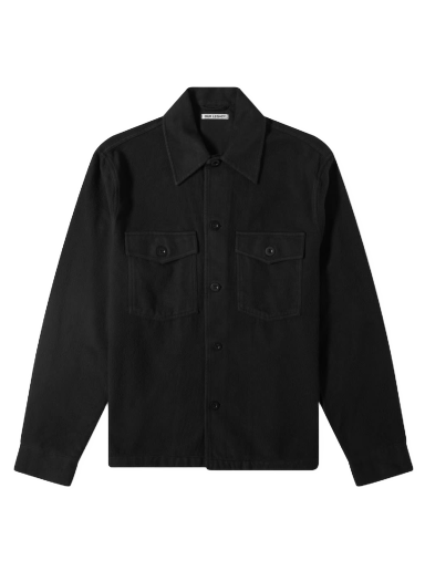 Jakke OUR LEGACY Evening Overshirt Black Brushed Cotton Sort | M4201EBBC