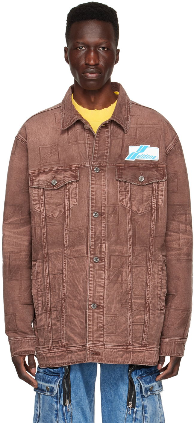 Jakke We11done We11done Denim Trucker Jacket Brun | WD-DJ1-22-366-U-BR
