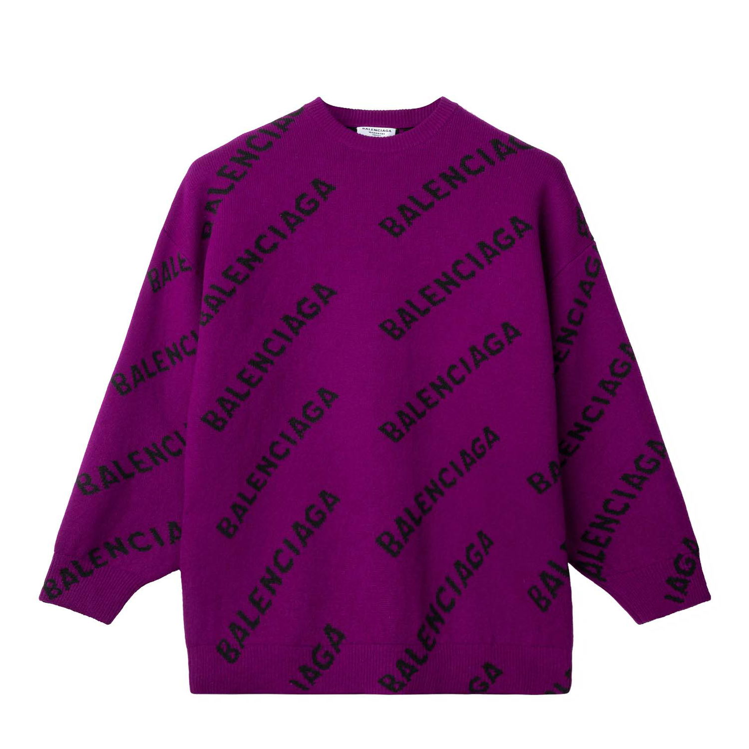 Sweater Balenciaga Allover Logo Sweater Lilla | 657520T15675272, 0