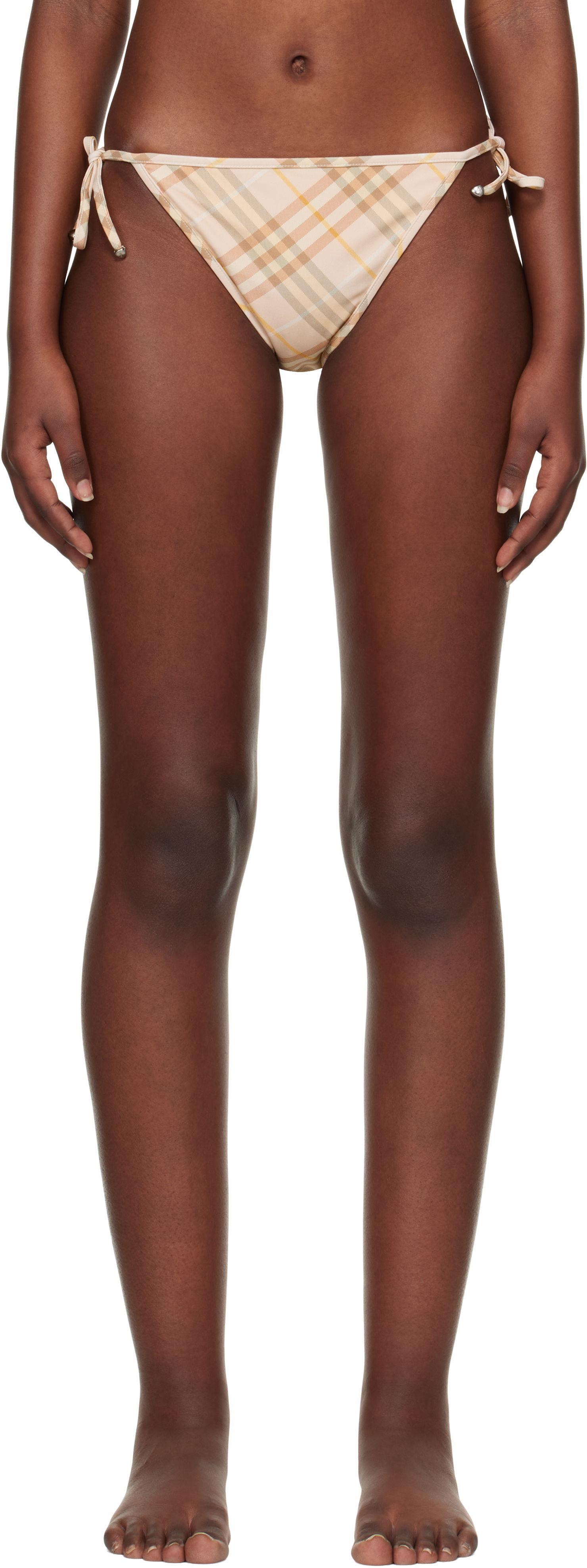 Badetøj Burberry Burberry Check Bikini Bottom Beige | 8108592, 0