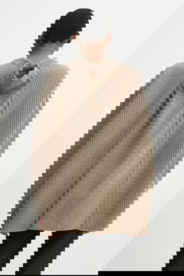 Sweater Maison Margiela MM6 Maison Margiela Ribbed Wool Blend Sweater Beige | S62HL0042.M13193.114, 2