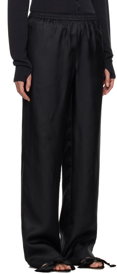 Bukser Loulou de Saison Loulou de Saison Alera Silk Straight-Leg Trousers Gul | ALERA, 4