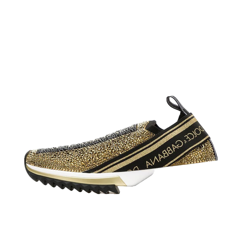 Sneakers og sko Dolce & Gabbana Sorrento Slip On Gold Crystal W Grøn | CK1644AZ293