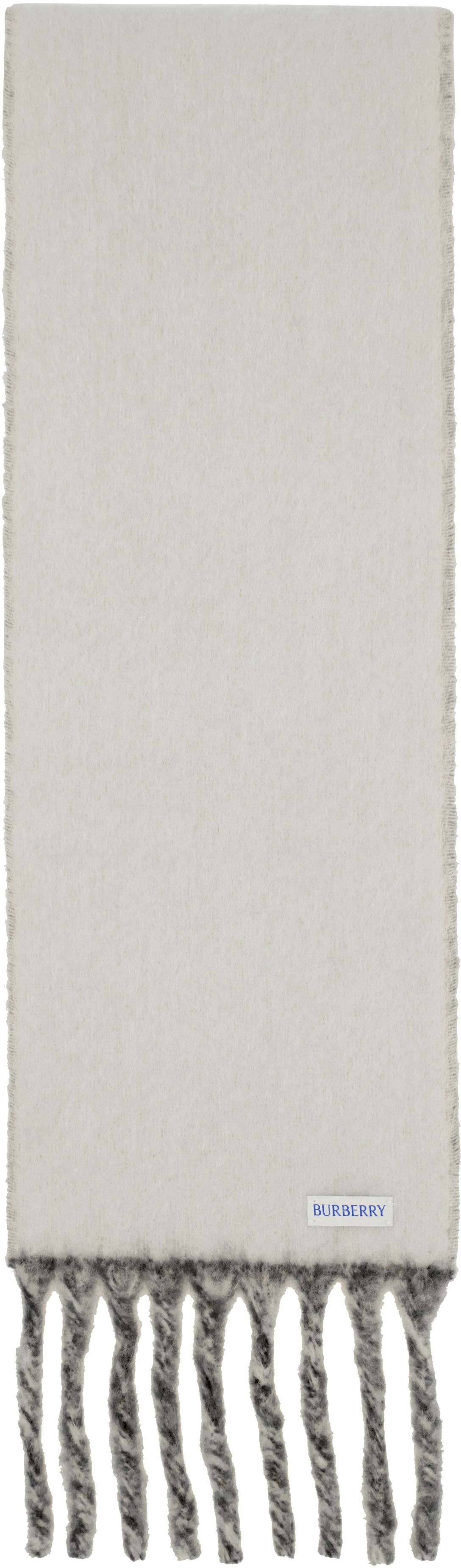 Tørklæde Burberry Burberry Alpaca Wool Blend Logo Scarf Sort | 8114081, 1