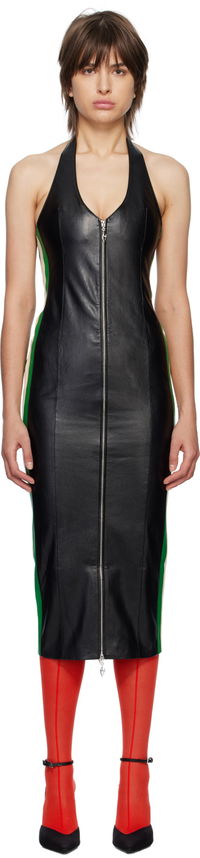 Miaou Hannah Jewett Harlow Faux-Leather Midi Dress