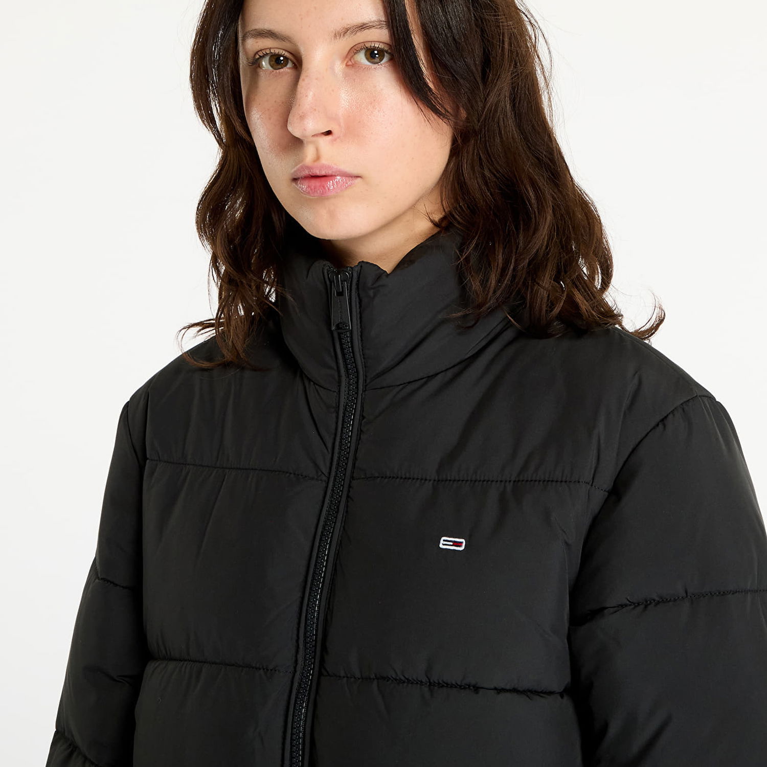 Puffer jakke Tommy Hilfiger Maxi Essential Puffer Coat Black Sort | DW0DW19918 BDS, 1
