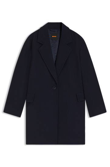 Frakker BOSS Blazer-style coat blended with wool Mørkeblå | 50548660, 0