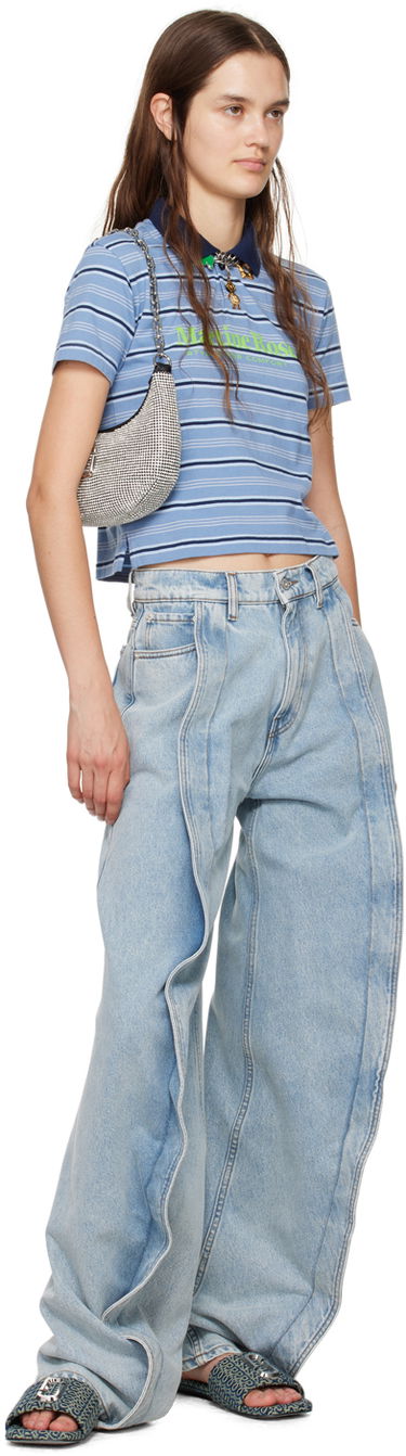 Shorts Marc Jacobs Marc Jacobs 'The J Marc Washed Monogram Denim' Slides Blå | 2P3FSA006F04, 4