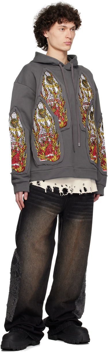 Jeans Who Decides War Who Decides War Mocha Patched Jeans Sort | 1120880017SS25, 3