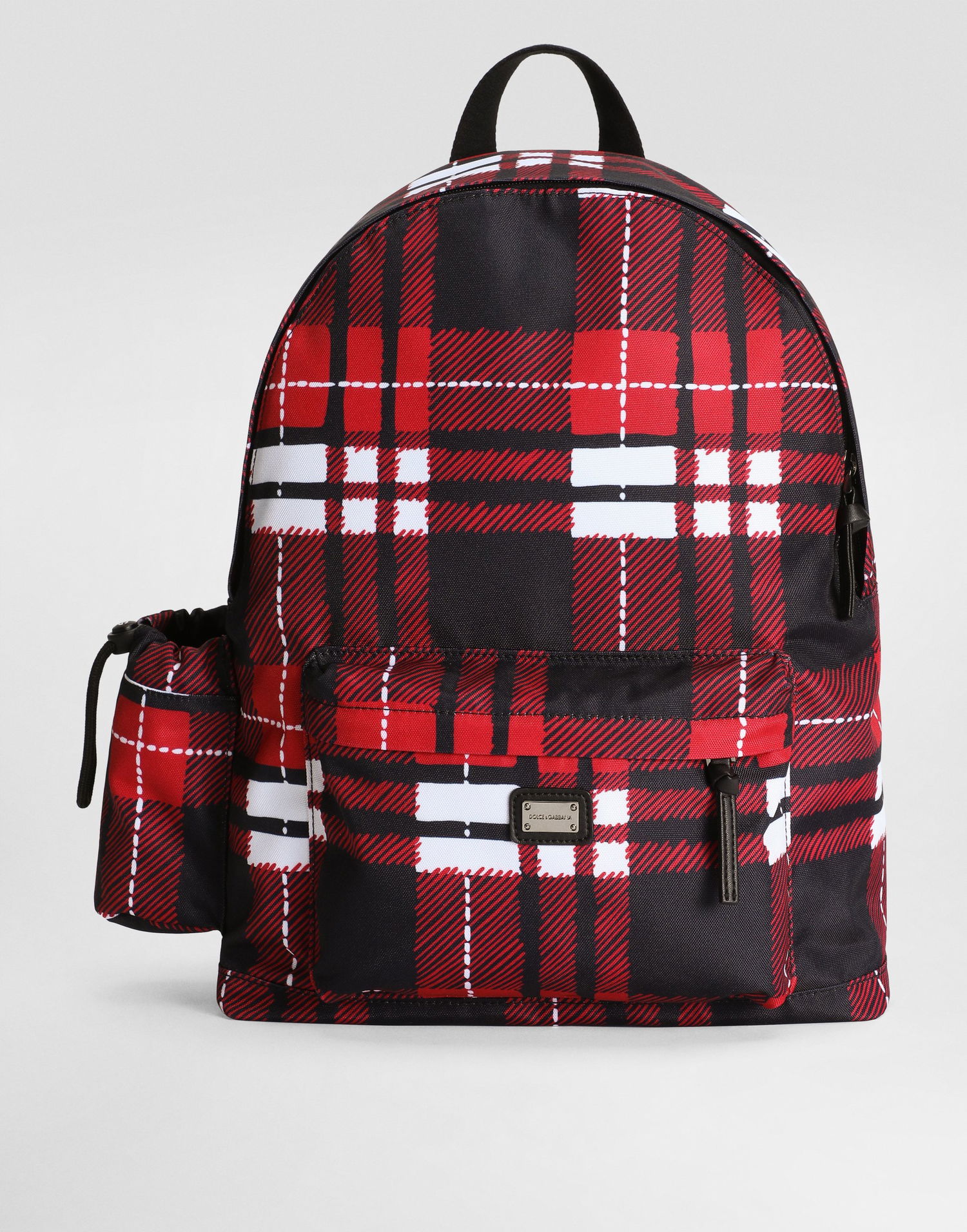 Rygsæk Dolce & Gabbana Dolce & Gabbana Nylon Plaid Print Backpack Flerfarvet | EM0139AV246HS5QB, 0