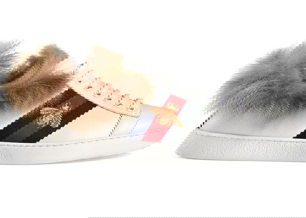 Sneakers og sko Gucci Ace 'Fur' Hvid | 496093 0FI50, 0
