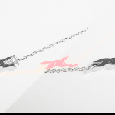 Halskæde BILLIONAIRE BOYS CLUB Icecream Running Dog Chain Necklace Metalisk | IC25272 Silver/ Red, 1