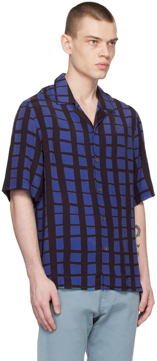 Skjorte Paul Smith Paul Smith Check Short Sleeve Shirt Blå | M1R-905U-K01897-47, 1