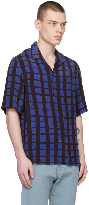 Skjorte Paul Smith Paul Smith Check Short Sleeve Shirt Blå | M1R-905U-K01897-47, 1
