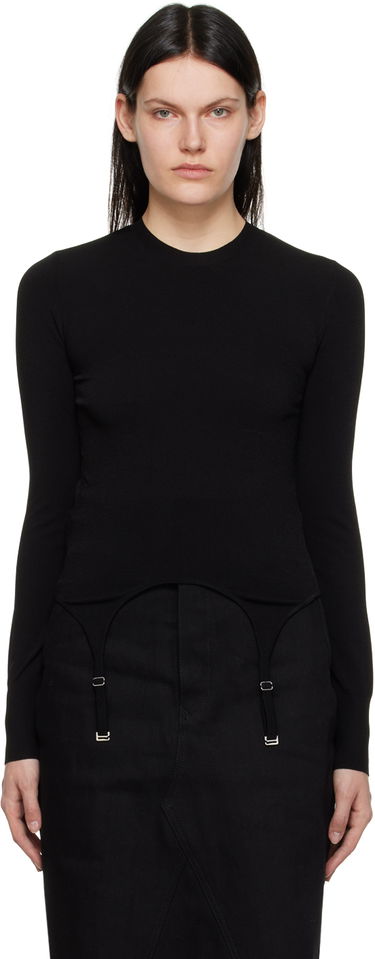 Sweater Dion Lee Dion Lee Garter Long Sleeve T-Shirt Sort | C7063R22, 0