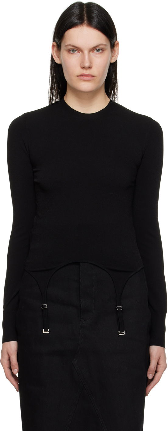 Sweater Dion Lee Dion Lee Garter Long Sleeve T-Shirt Sort | C7063R22