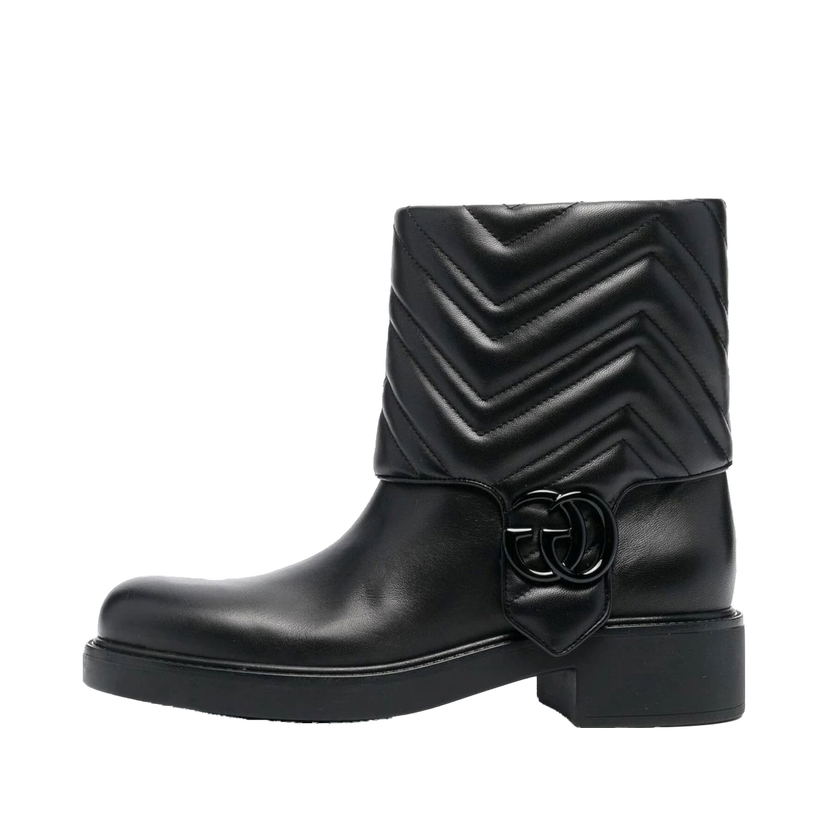 Sneakers og sko Gucci GG Leather Ankle Boot Black (Women's) Sort | 701822 BKO60 1000