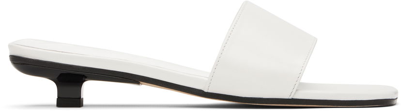 Skopleje BY FAR BY FAR Ceni Kitten Heel Mules Hvid | MWFHO014CL034WH025PL
