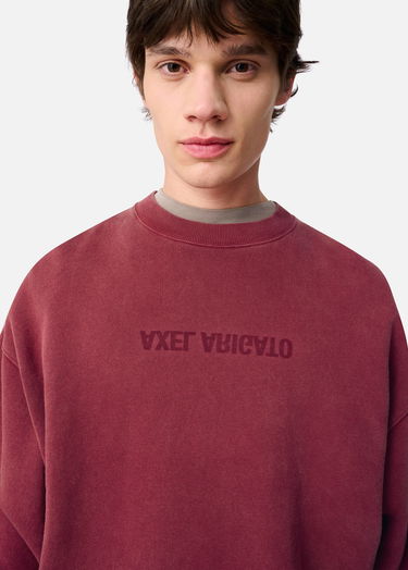 Sweatshirt AXEL ARIGATO Distort Washed Sweatshirt Bourgogne | A3122005, 5