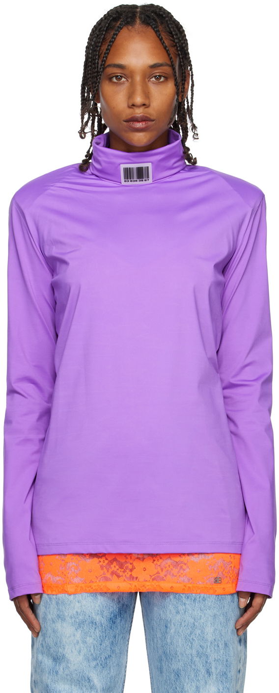 Sweater VETEMENTS VTMNTS Turtleneck Long Sleeve Top Lilla | VL14TO300I
