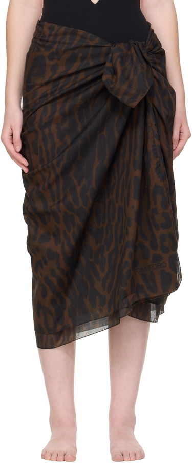 Badetøj Tom Ford Tom Ford Pareo Wrap Cover-Up Skirt Brun | PAR001-FAP244, 0