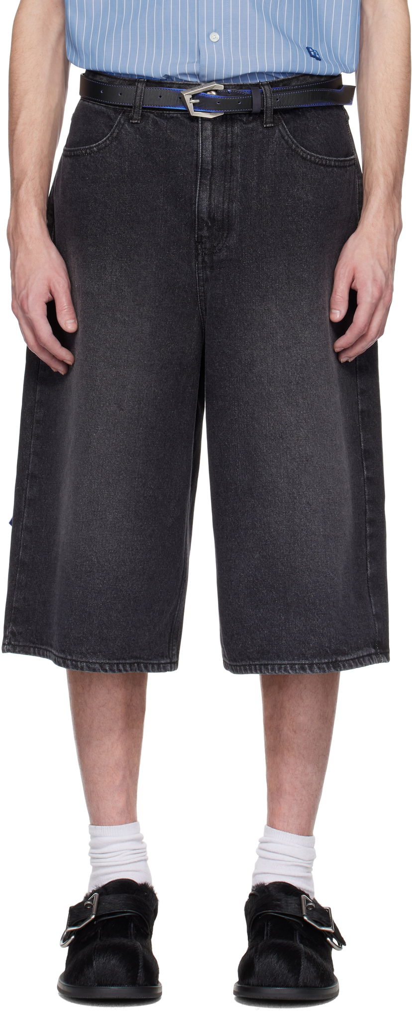 Shorts ADER ERROR ADER error Sig; TRS Tag 01 Denim Shorts Sort | BN42FYJE0201BK
