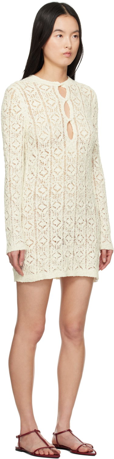 Kjole Loulou de Saison Loulou de Saison Evan Knit Minidress Hvid | EVAN, 1
