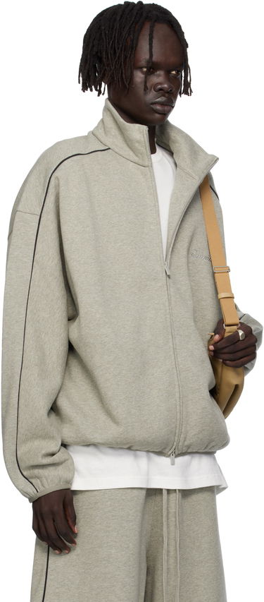 Jakke Fear of God Fear of God ESSENTIALS Modern Fit Fleece Track Jacket Grå | 202SP256895F, 1