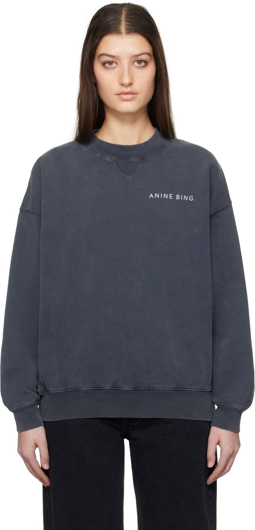 Sweatshirt Anine Bing Anine Bing Jaci Sweatshirt Grå | A-08-10601-WBL3