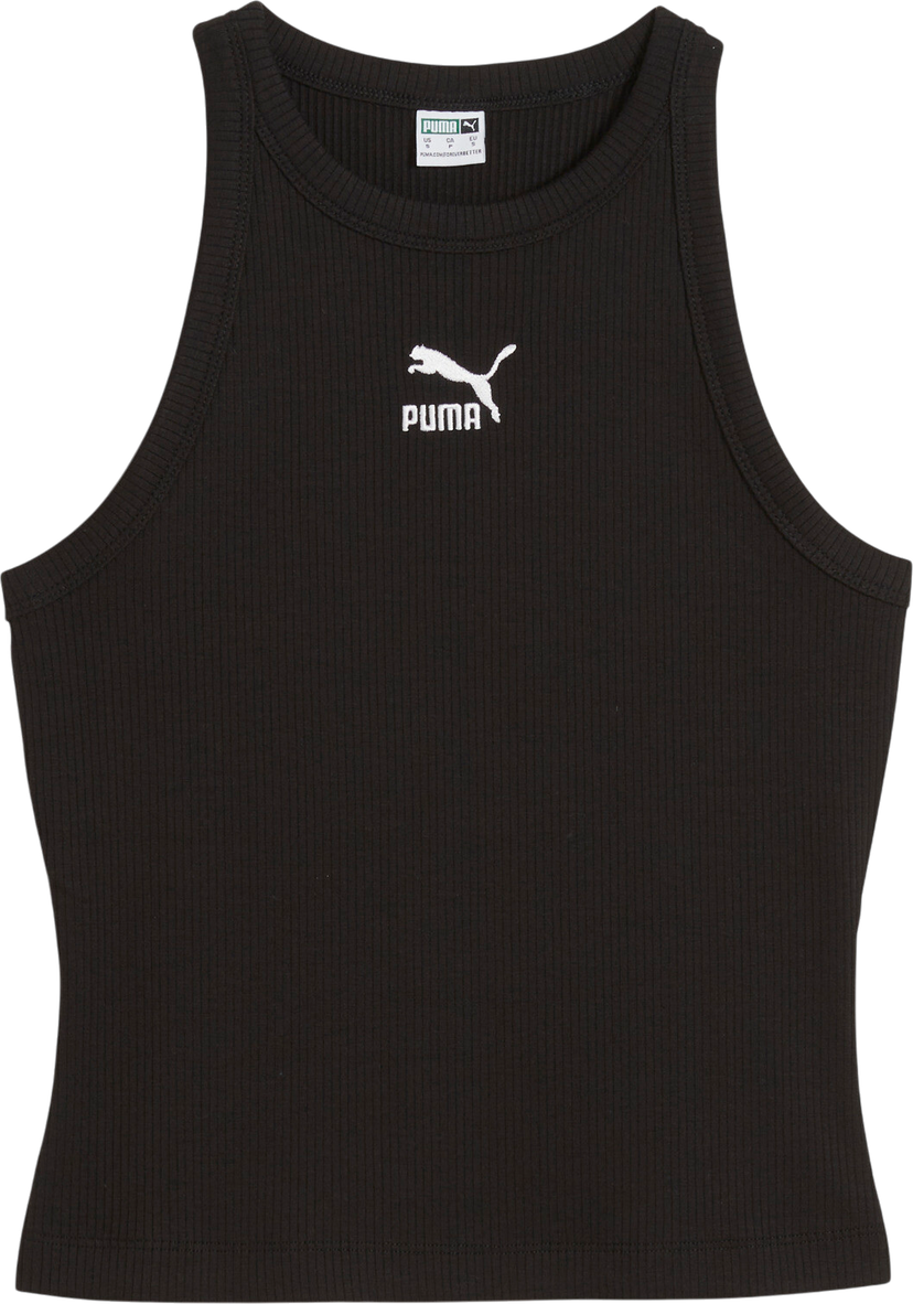 Tanktop Puma Classics Ribbed Slim Tank Top Sort | 624371-01