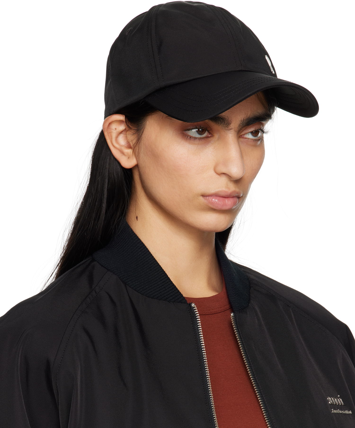 Kasket AMI AMI De Coeur Stud Twill Cap Sort | UCP023.PA0007, 1