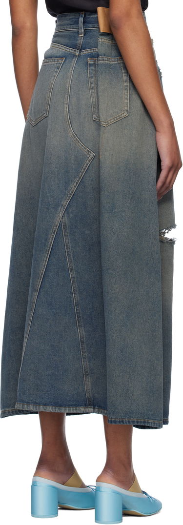 Nederdel Maison Margiela Maison Margiela Darting Denim Midi Skirt Blå | S52ME0022 M30017, 2