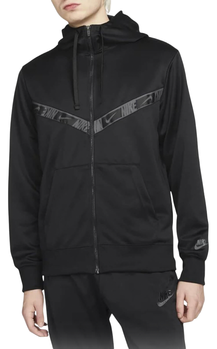 Sweatshirt Nike Repeat Hooded Jacket Sort | dm4672-013