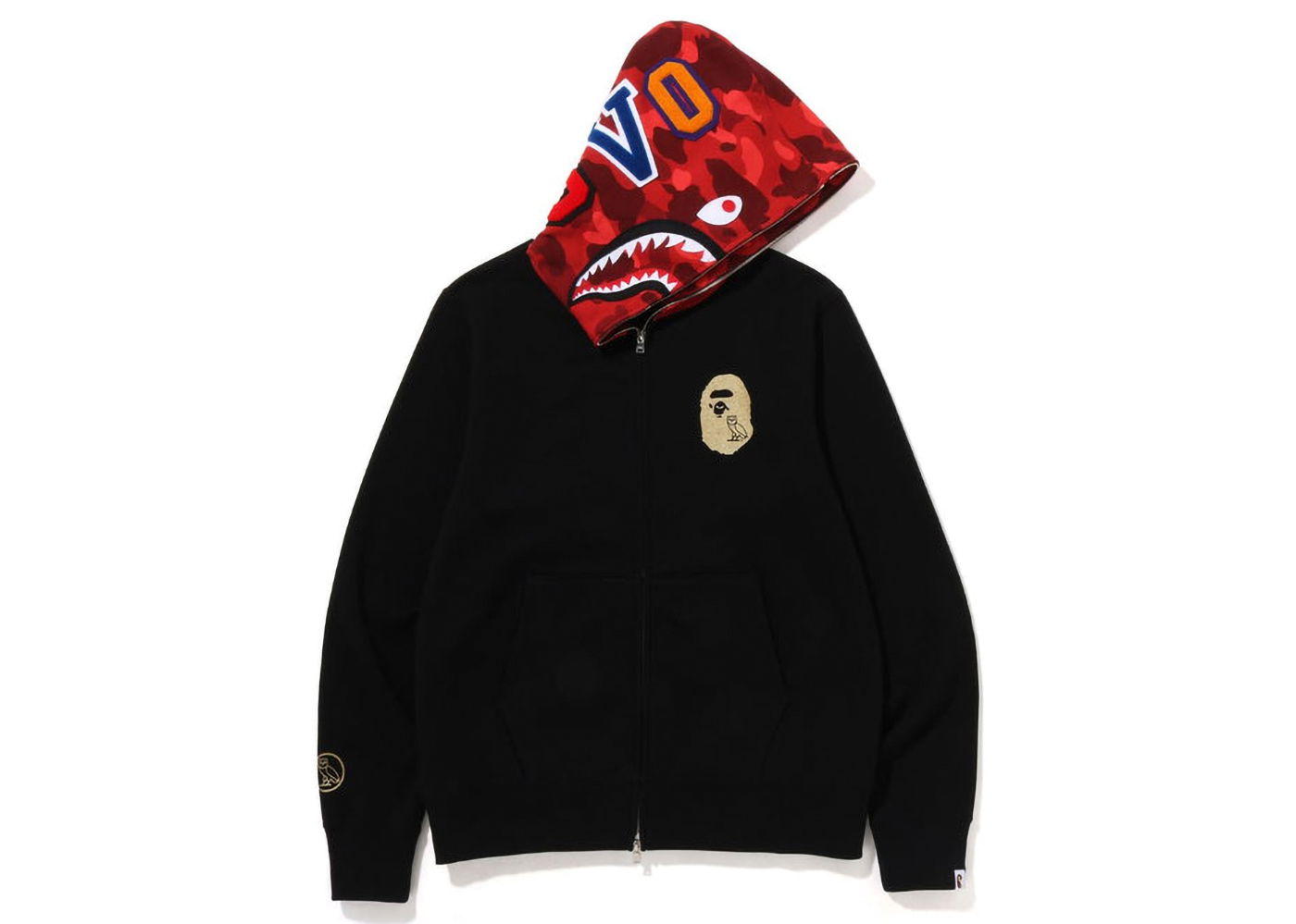 Sweatshirt BAPE OVO x Shark Full Zip Hoodie Sort | 1I73-115-904, 0