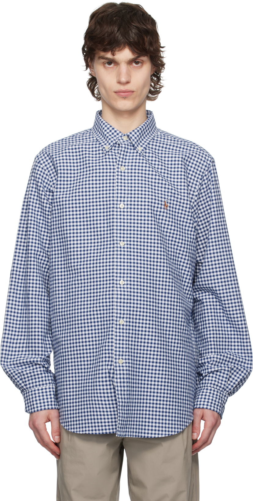 Skjorte Polo by Ralph Lauren Ralph Lauren Classic Fit Gingham Oxford Shirt Blå | 710548535007
