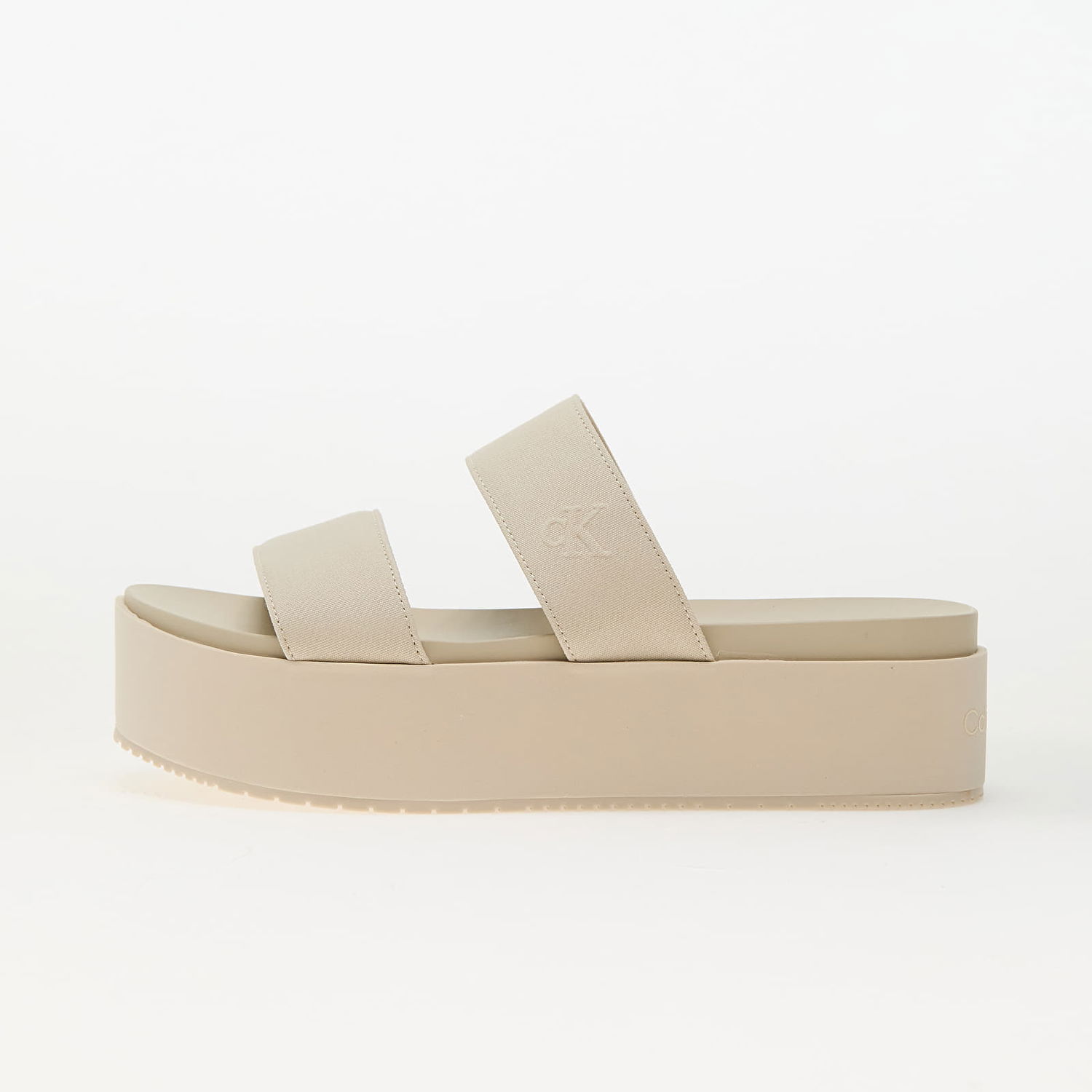 Sneakers og sko CALVIN KLEIN Flatform Sandal Webb Beige Beige | YW0YW01789 AEO, 0
