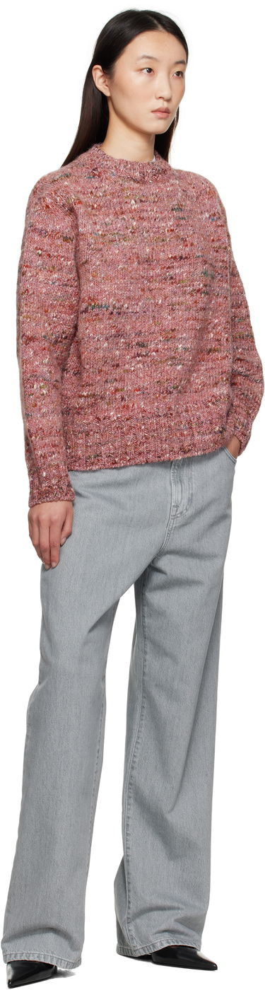 Sweater Róhe Róhe Melange Crewneck Sweater Lyserød | 416-23-330, 3