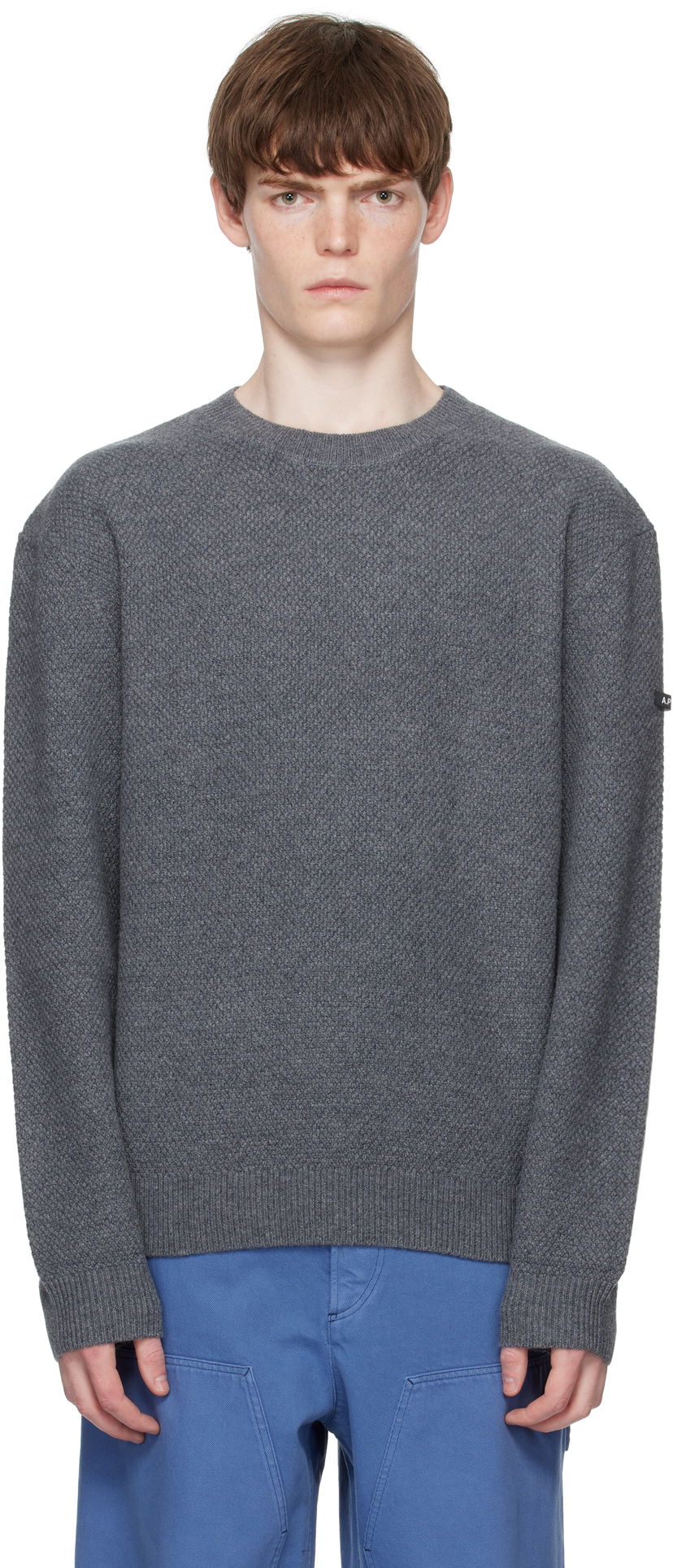 Sweater A.P.C. A.P.C. Thomas Knit Sweater Grå | WVBCZ-H23434