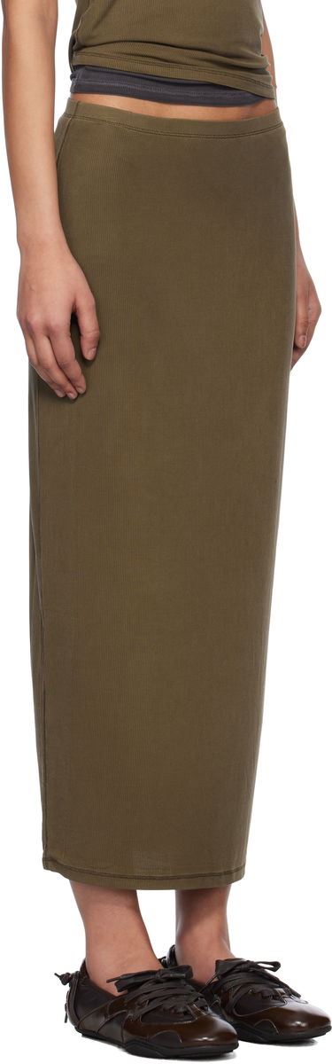 Nederdel Acne Studios Acne Studios Midi Ribbed Skirt Grå | AF0505-, 4