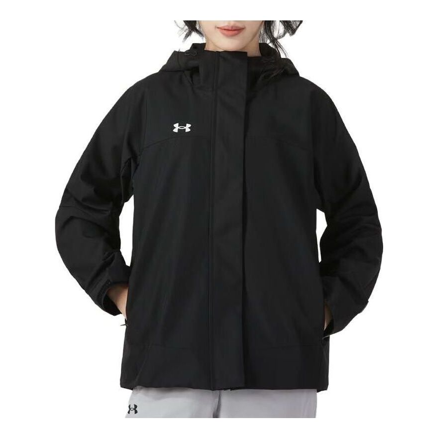 Vindjakke Under Armour Ace Rain Jacket Sort | 23600402-001, 0