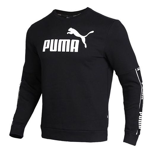 Sweater Puma Fleece Lined Pullover Sort | 580429-01