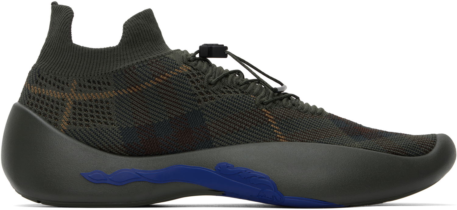 Sneakers og sko Burberry Check Knit Neptune Grøn | 8099319, 0