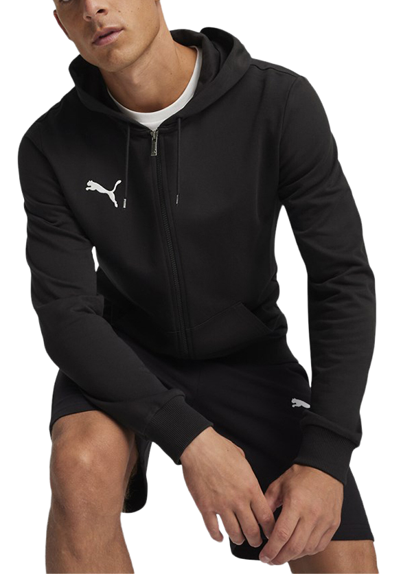 Sweatshirt Puma Casuals Hooded Jacket Sort | 658595-03