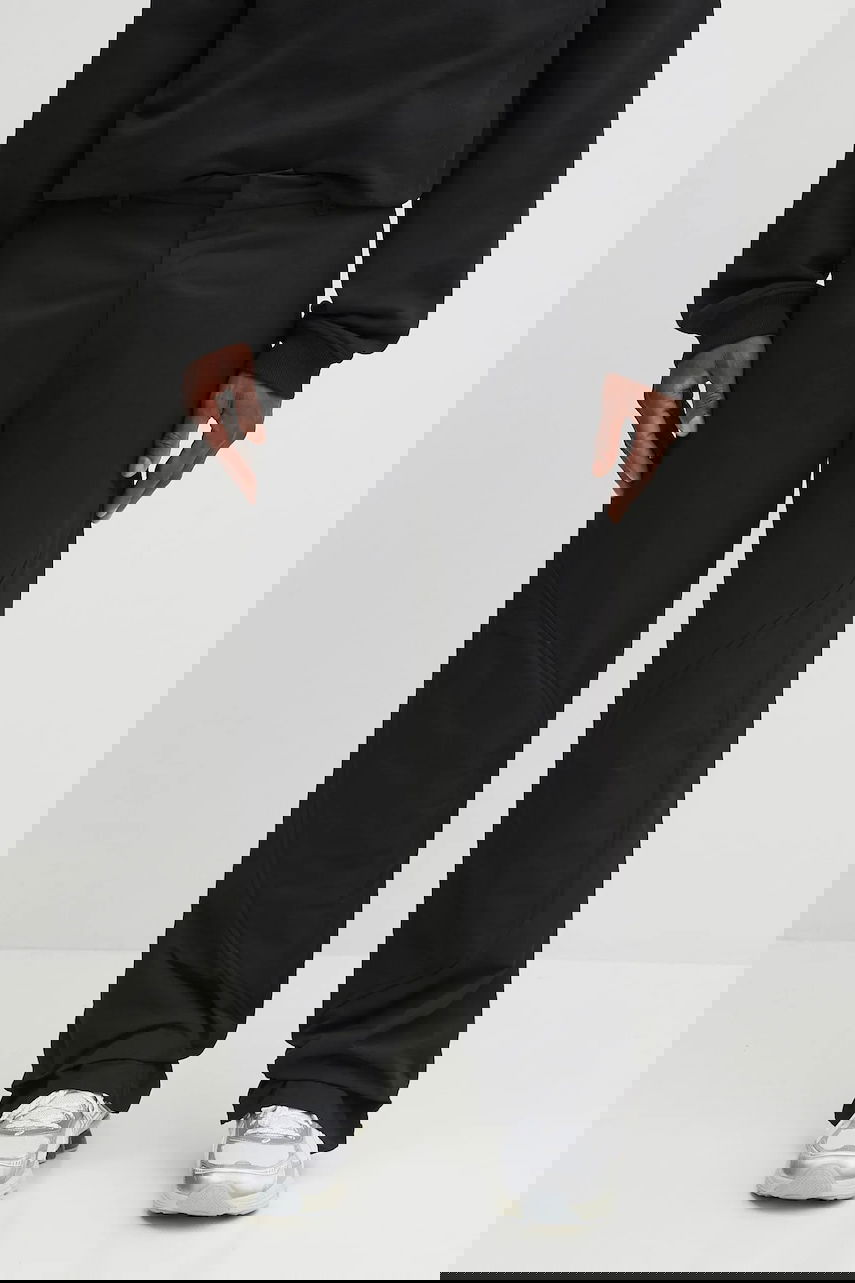 Bukser HELIOT EMIL Heliot Emil Diagonal Seam Trousers Sort | PREAW25.M.10.108.BLK01., 0