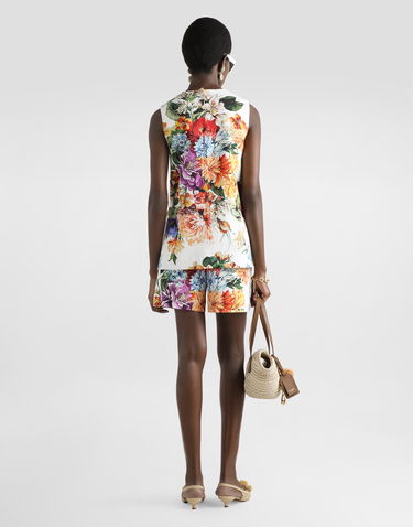 Tanktop Dolce & Gabbana Dolce & Gabbana Flower Bouquet Sleeveless Top Flerfarvet | F7BA0TFSRQUHA5PC, 2