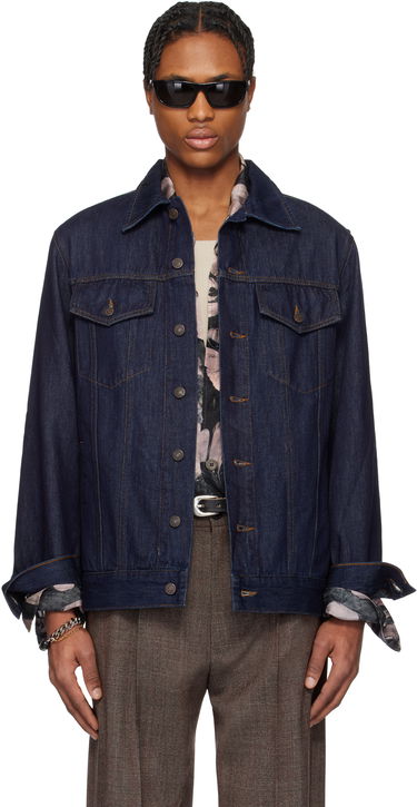 Jakke Dries Van Noten Dries Van Noten Paneled Denim Jacket Blå | 251-020503-1552, 0